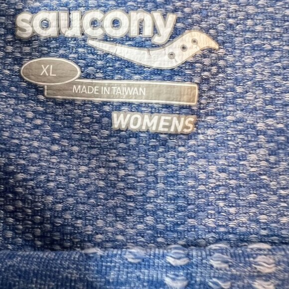Saucony Dash Seamless Long Sleeve Running Tee Blue Heather Extra Large XL - Picture 4 of 10